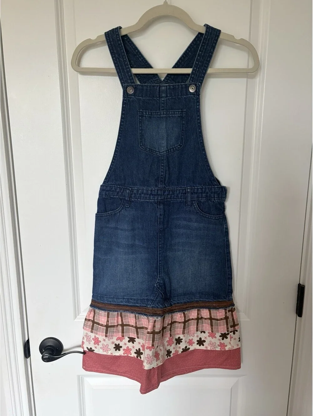 The Childrens Place Denim Overalls Girls Size 8 Ruffles Boho